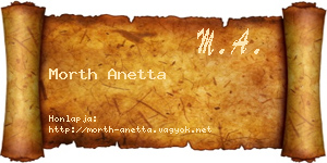 Morth Anetta névjegykártya